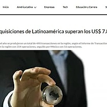 Fusiones y Adquisiciones de Latinoamrica superan los US$ 7.896M en febrero